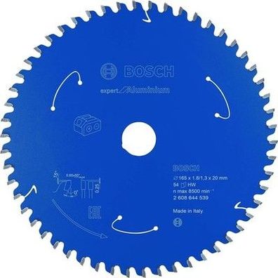 Bosch Professional 1x Kreissägeblatt Expert 54 Zähne, Alu (Ø 165 X 20 X 1,8 mm)