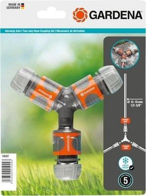 Gardena Abzweig-Satz für 13 mm (1/2 Zoll)- und 15 mm (5/8 Zoll)-Wasserschläuche