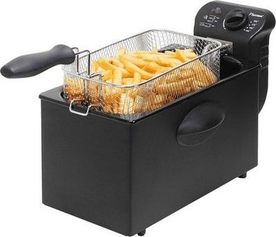 Bestron Öl-Fritteuse, Fritteuse mit 3.5 Liter Volumen, in Schwarz, 2000 Watt