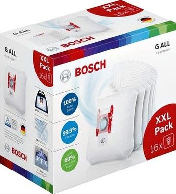 Bosch 16x Staubsaugerbeutel Typ G ALL BBZ16GALL, 99,9% Feinstaubfilterung