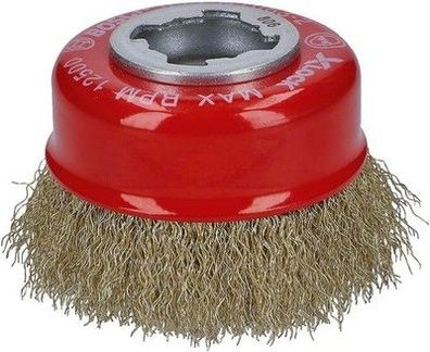 Bosch Professional 1x Gewellte Topfbürste Clean (für Metall, X-LOCK, Ø 75 mm)