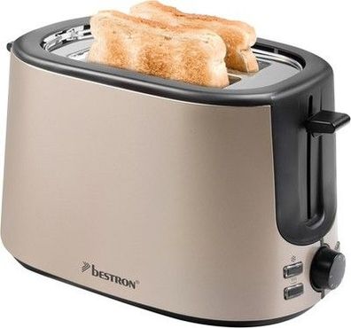 Bestron Toaster mit 2 Röstkammern, Toaster für 2 Scheiben, mit 7 Stufen, 1000W