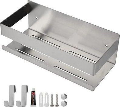 EXLECO Duschablage Ohne Bohren Duschregal Wand Edelstahl Badregal 23CM Dusche