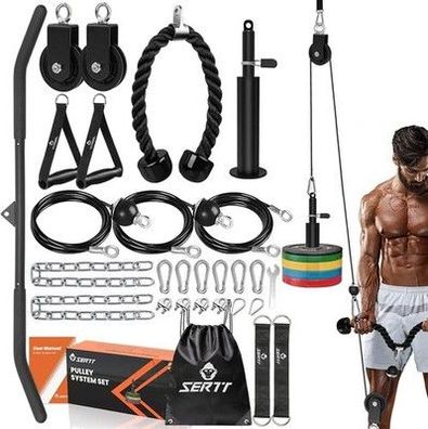 Home Gym Gewichtssystem Kit, Trizeps-Workout-Riemenscheibensystem Sport Fitness