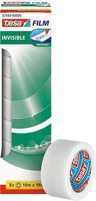 Tesa invisible - matt-unsichtbares Klebeband (10 Meter x 19 mm - 8er Pack)