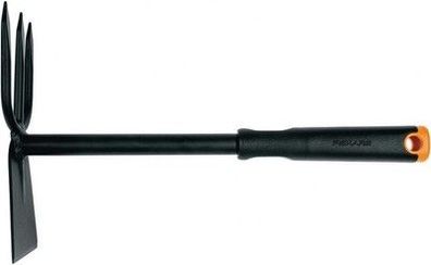 Fiskars Kombihacke, Spitze Zinken, Länge 30,5 cm, Rostfreier Stahlkopf, Hacke