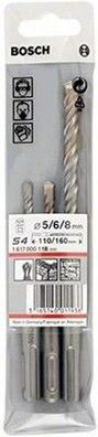 Bosch Professional Hammerbohrer 3-tlg. Set SDS-Plus-5, (Ø 5/6/8 mm) für Beton