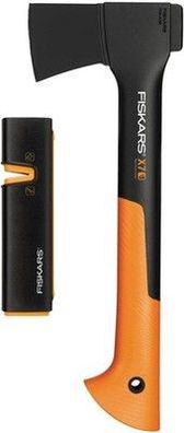Fiskars Axt-Set, inkl. Klingenschutz & Axt- und Messerschärfer, Beil (35,5cm)