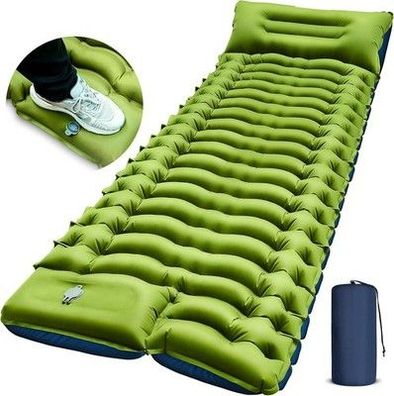 Yuzonc Camping Isomatte Selbstaufblasend, Luft-Matratze Outdoor (195 x 68 cm)