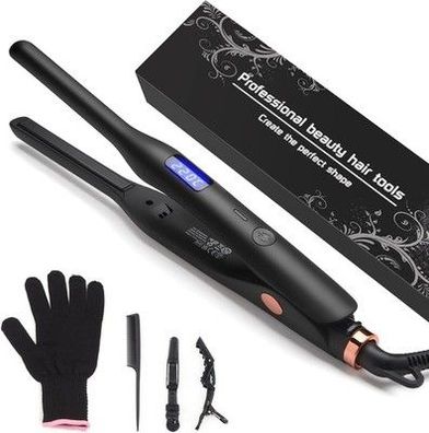 Mini Glätteisen, JAETON Haarglätter & Lockenstab 130-220°C, mit Handschuh 2-in-1