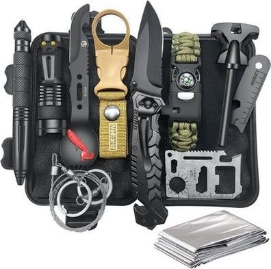 Survival Kit Geschenke für Männer 14-in-1 Outdoor Camping Survival, Ausflug