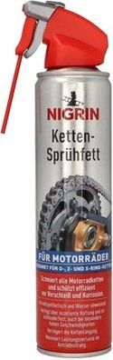 NIGRIN Ketten-Sprühfett 400ml, vollsynthetisch, schützt vor Verschleiß, Motorrad