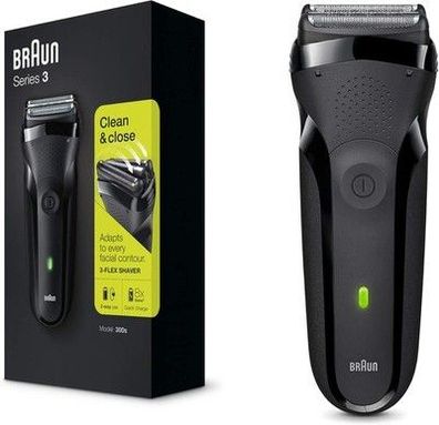 Braun Series 3 Rasierer Herren, Elektrorasierer mit 3 flexiblen Klingen (300 S)
