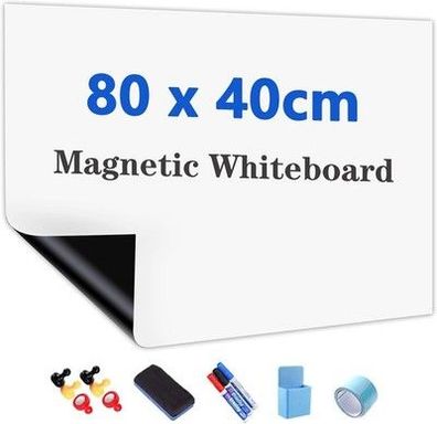 Jomusaga Whiteboard Folie, 80 x 40 cm, magnetisch selbstklebende Weißwandtafel