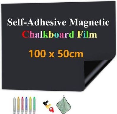 Jomusaga Tafelfolie Magnetisch Selbstklebend, 100 x 50 cm Magnetfolie, Büro