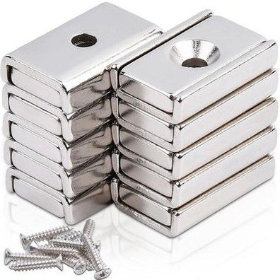 FPMYB 10 Stück Magnete Stark 20x13.5x5mm, Neodym Magnete Extra Stark Neodym