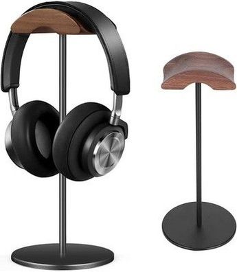 Kopfhörer Ständer Headset Halterung aus Walnussholz, PC Zubehör Gaming Halter