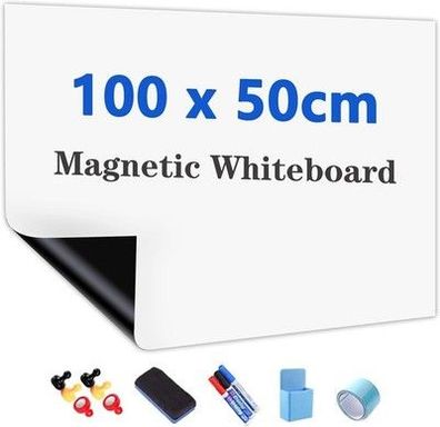Jomusaga Whiteboard Folie, 100 x 50 cm, magnetisch selbstklebende Weißwandtafel