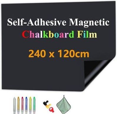 Jomusaga Tafelfolie Magnetisch Selbstklebend, 240 x 120 cm Magnetfolie + Zubehör