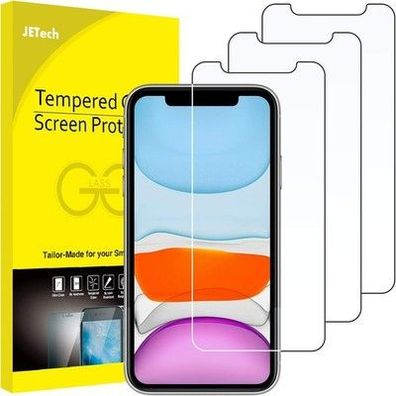 JETech 3x Schutzfolie Kompatibel iPhone 11 & iPhone XR 6,1 Zoll Gehärtetem Glas