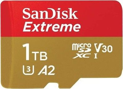 SanDisk Extreme microSDXC UHS-I Speicherkarte 1 TB + Adapter (V30, U3, 190 MB/s)
