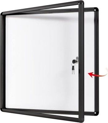 Swansea Schaukasten 6XA4 Innen Abschließbar, Magnetisch Schwarzer Rahmen 72x67cm