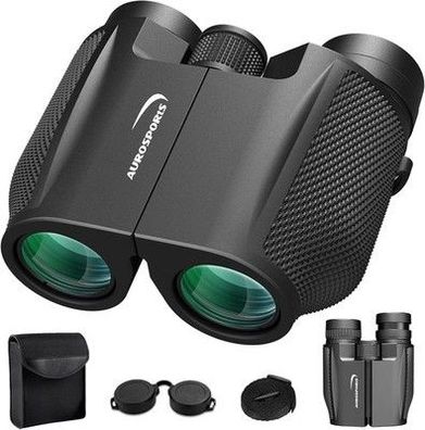 Aurosports 12x32 Fernglas für Erwachsene - Ferngläser Klein Kinder Reisen Jagd