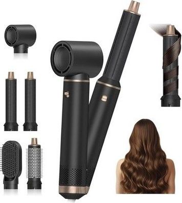 5 in 1 Airstyler 1000W Warmluftbürste Set Haarstyler Rundbürstenföhn, Lockenstab