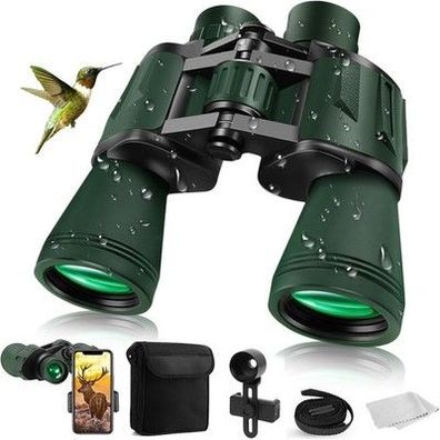 20x50 Fernglas, HD Wasserdichtes Fernglas mit BAK4 Prisma & FMC Objektiv, Grün