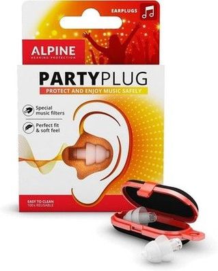 Alpine PartyPlug Gehörschutz Ohrstöpsel für Party, Musik, festivals, Disco 21 dB