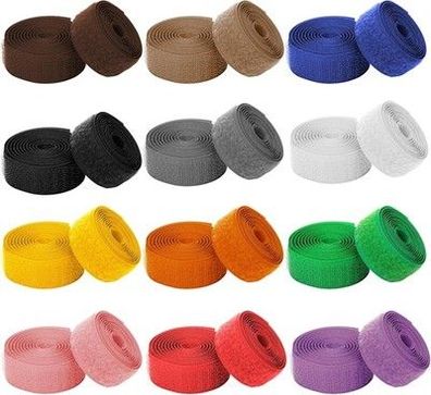 Ailvor Klettband zum Nähen, 24 Meter Klettverschluss zum Aufnähen - 12 Farben