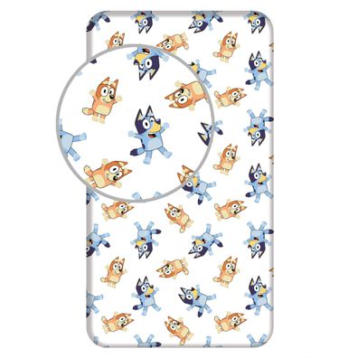 Bluey Spannbettlaken Baumwolle 90 x 200 + 25 cm Kinderbett Matratze Zuhause