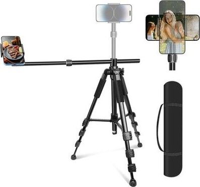 Elitehood Overhead Stativ Handy Flexibel, 180cm Horizontal Tripod iPhone 63cm