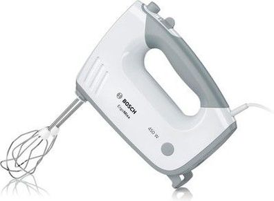Bosch Handrührer ErgoMixx MFQ36400, 2 Rührbesen, 2 Edelstahl-Knethaken 450W weiß