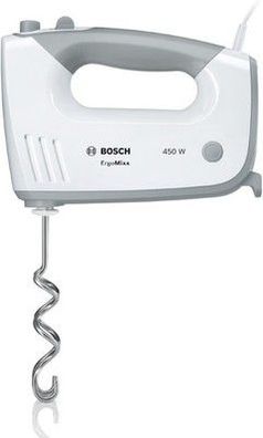 Bosch Handrührer ErgoMixx MFQ36440, 2 Rührbesen, 2 Edelstahl-Knethaken 450W weiß