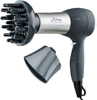 Clatronic® Haartrockner mit Diffusor und Formdüse | 2000 Watt | HTD 3055, Grau