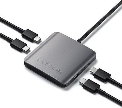 Satechi USB-C-Hub mit 4 Anschlüssen, USB-C Adapter mit 100W USB-C PD 10 Gbit/s
