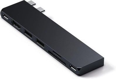 Satechi USB-C Hub Multiport Adapter Pro, USB-C Dongle 7-in-1 mit USB4 Port, 100W