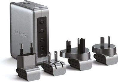 Satechi GaN Reise-Ladegerät, 145W USB-C GaN Ladegerät mit 4 Ports, 2X USB-C PD