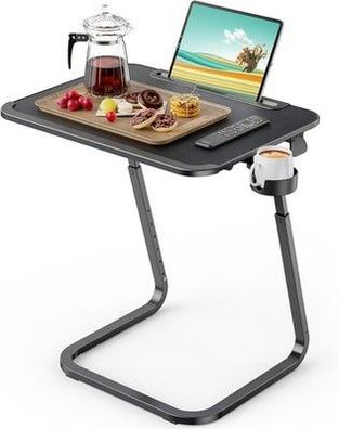 SAIJI Beistelltisch, Doppelnutzung Frühstücks-Tablett Laptop-Tisch (55 x 39cm)