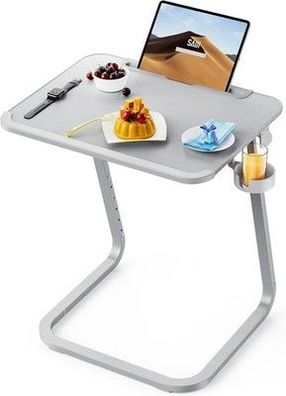SAIJI Tisch Beistelltisch, Doppelnutzung Bett-Tablett Laptoptisch, Couch-Tisch