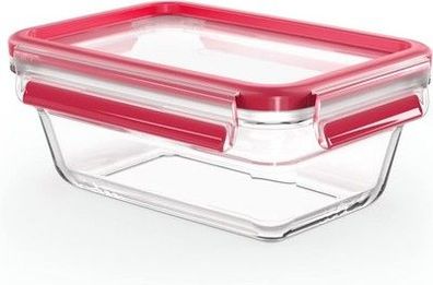 Emsa N10408 Clip & Close Glas Frischhaltedose | 0,85 L | stapelbar | gefrierfest