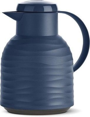 Emsa N4011000 Samba Wave Isolierkanne | 1,0 Liter | Quick-Press Kunststoff, Navy