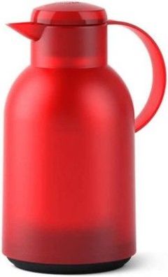 Emsa N40117 Samba Isolierkanne 1,5 Liter Quick Press Verschluss Transluzent/Rot