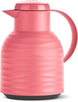 Emsa N40107 Samba Wave Isolierkanne | Quick-Press Kunststoff, 1 Liter, Koralle