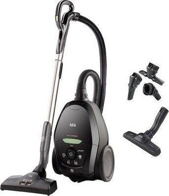 AEG Staubsauger mit Beutel, 75% Recyclingmaterial, 600W, Schwarz, VX82-1-ÖKO