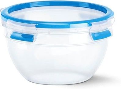 Emsa 518096 Clip & Close Frischhalte-Dose, Rund mit Deckel - 1,1 L - Transparent