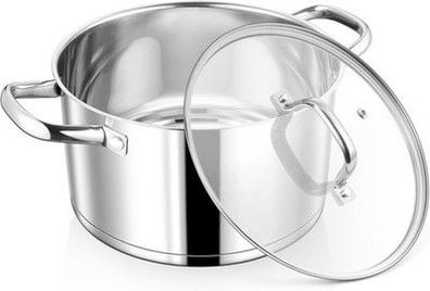 Homikit Kochtopf, 22cm Edelstahl Topf Nudeltopf Induktion 4,7L, Suppentopf Topf