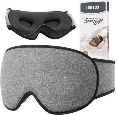 INNELO Schlafmaske aus Baumwolle für Seitenschläfer, Verbesserte 3D Maske