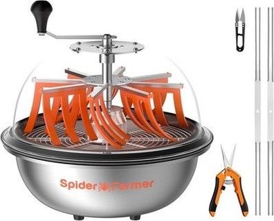Spider Farmer 16 Zoll Bowl Trimmer Maschine Twisted Spin Cut für Pflanzenknospen